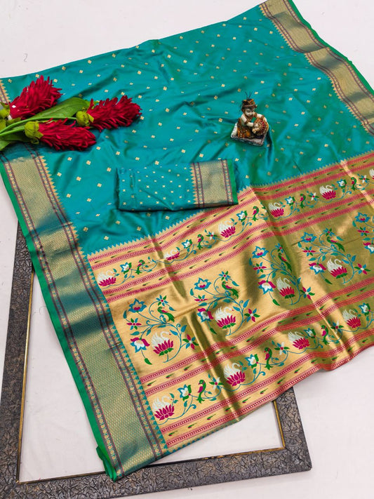 Banarasi Lichi Silk Paithani saree