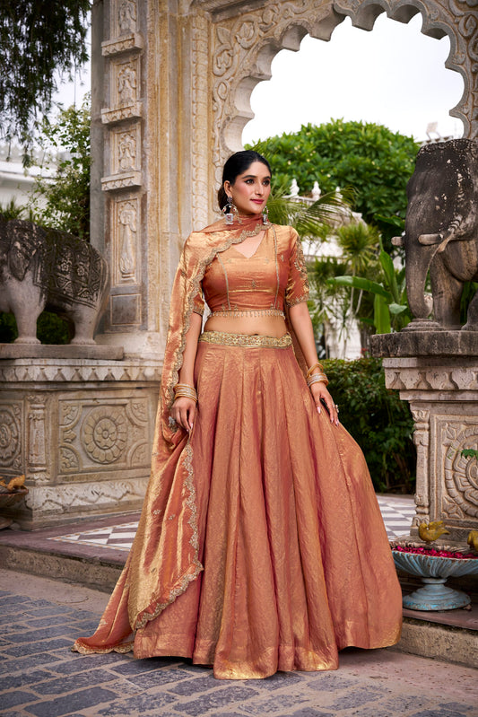 Fendi Sequins and Thread Embroidery Work Belt Lehenga