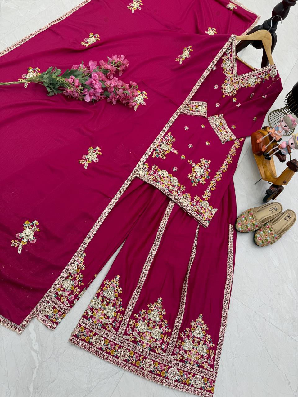 VÊTEMENTS DE COURSE TENDANCE HAUT EN FAUSSE GEORGETTE BRODERIE EN FIL DE COTON