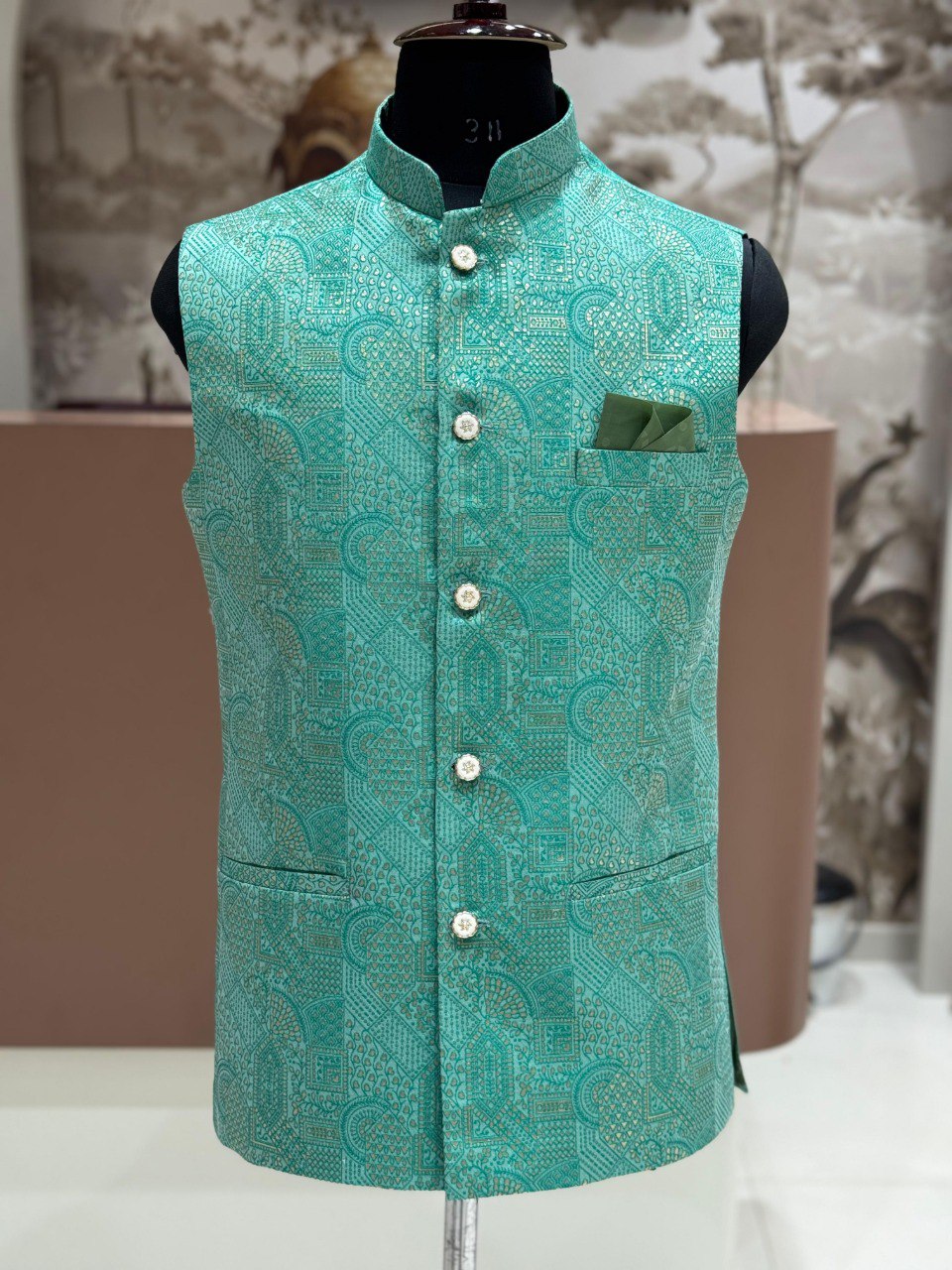 Presenting Jacquard Nehru Jacket