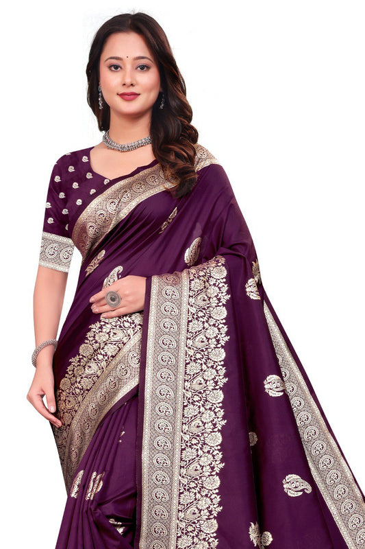 Pure Gold Zari With Heavy Zahlar Saree
