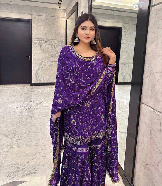 VÊTEMENTS DE COURSE TENDANCE HAUT EN FAUSSE GEORGETTE BRODERIE EN FIL DE COTON