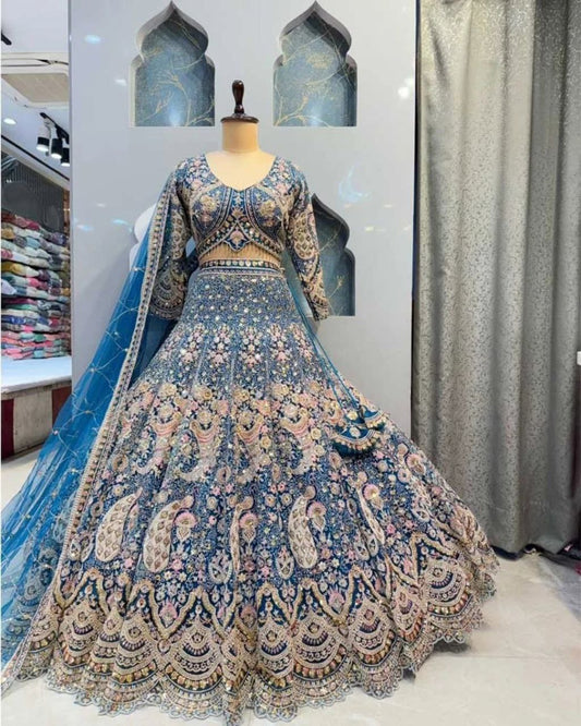 Launching 4 meter flared Coding Sequins Work Lehenga
