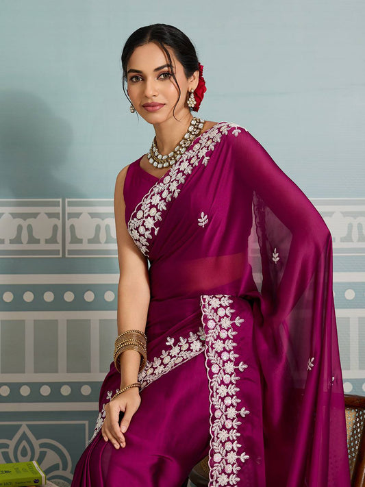 Party Wear Soft Rangoli Silk Saree