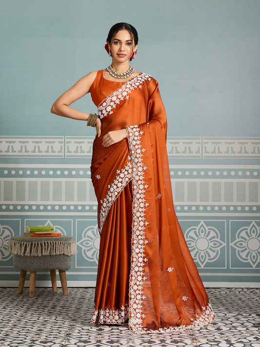 Party Wear Soft Rangoli Silk Saree