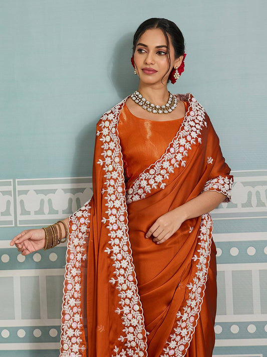 Party Wear Soft Rangoli Silk Saree