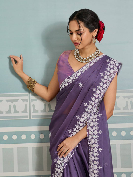 Party Wear Soft Rangoli Silk Saree