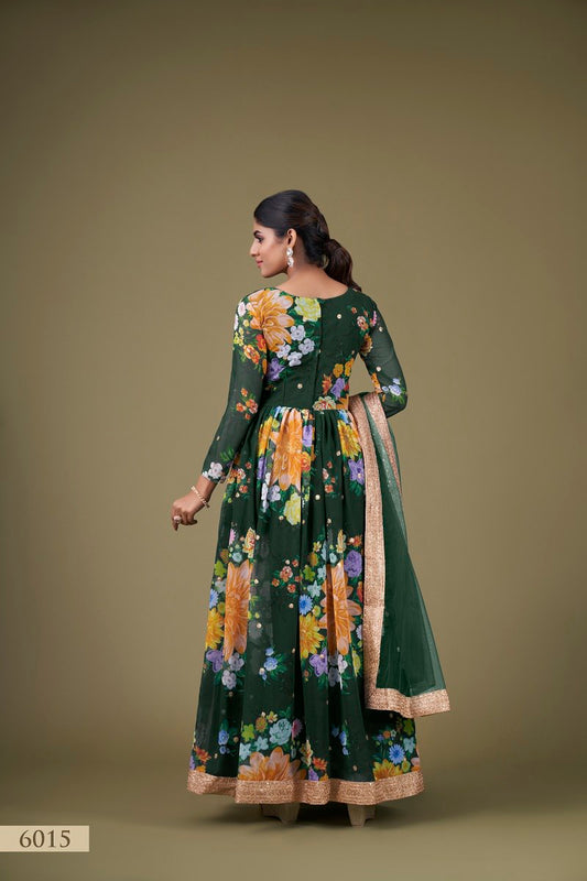 FOX GEROGETTE HEAVY DULL SANTOON SILK GOWN