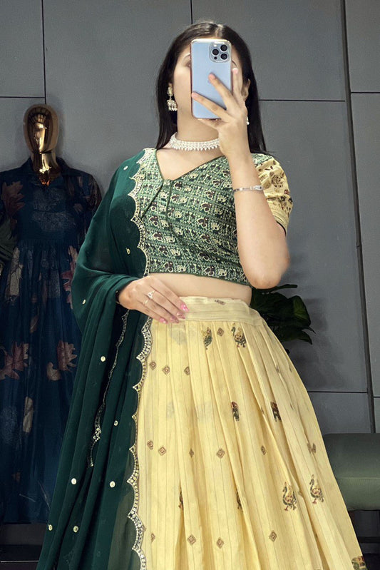 Most Trending Marshmallow Indian Kalamkari highly popular lehengas