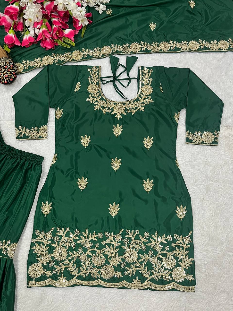 Launching New Designer Party Wear Look Top Sharara Plazzo and Dupatta