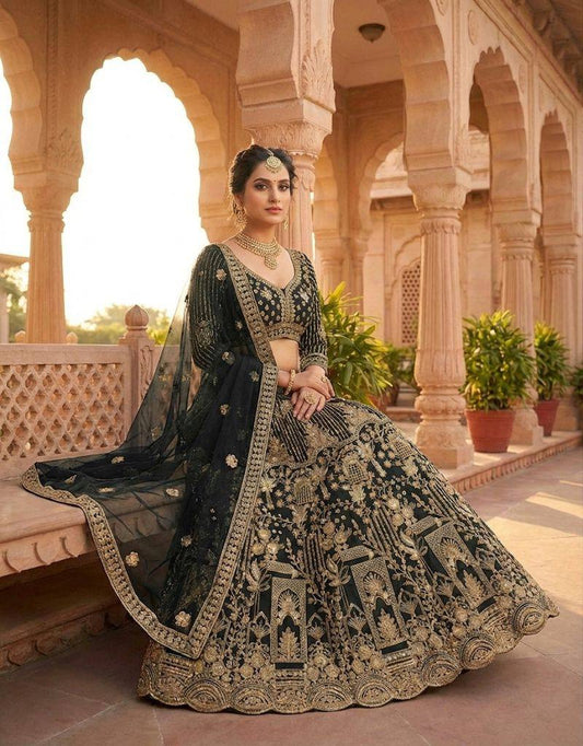 Launching 4 meter flared Premium Quality Soft Net Lehenga