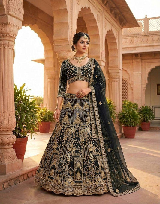 Launching 4 meter flared Premium Quality Soft Net Lehenga