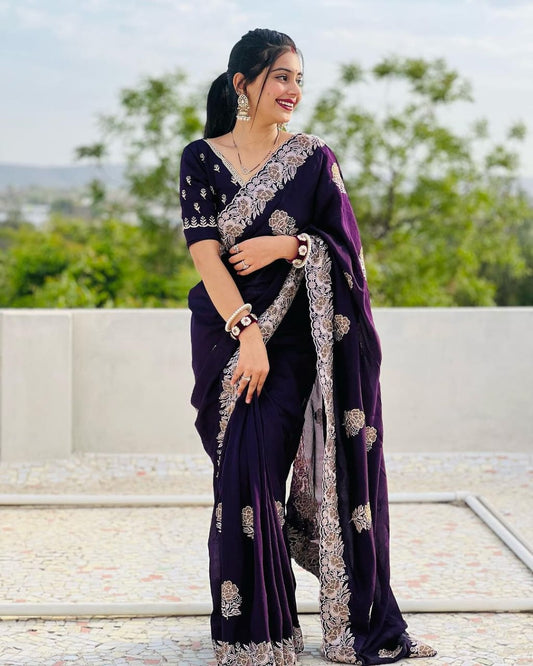 Pure Fandy Chiffon sarees with amazing