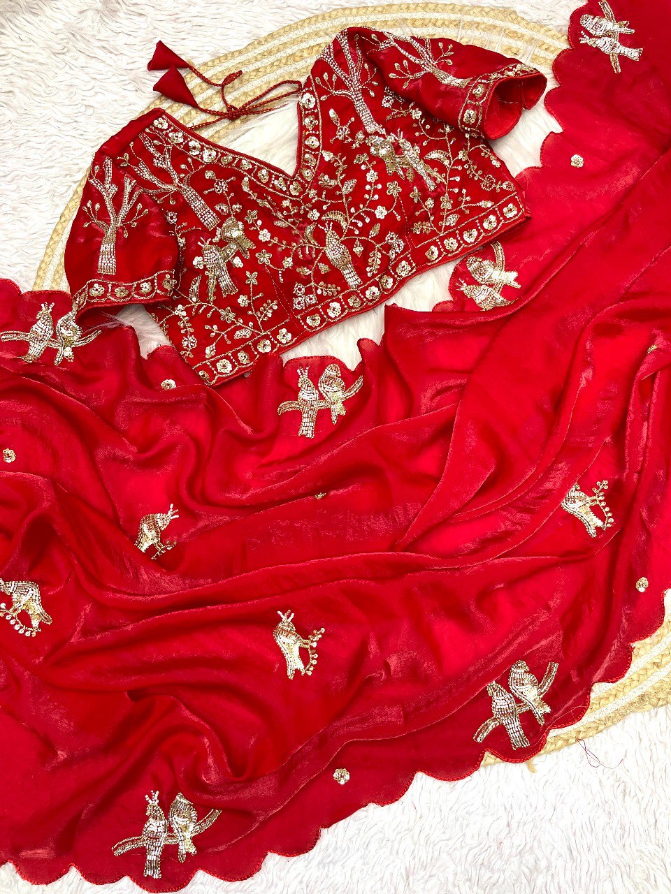 Pure soft silk sarees with amazing Multy work saree