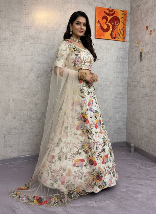 Launching 4 Meter Flared Premium Masti Silk Lehenga