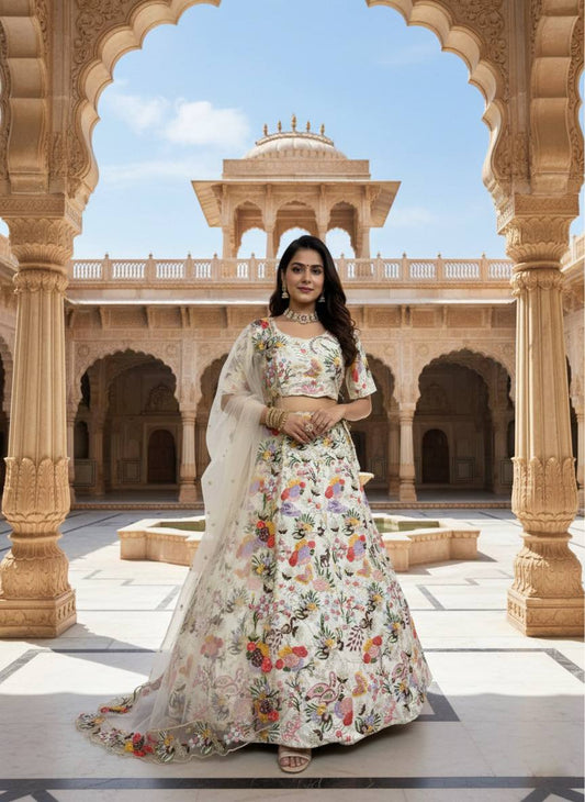 Launching 4 Meter Flared Premium Masti Silk Lehenga