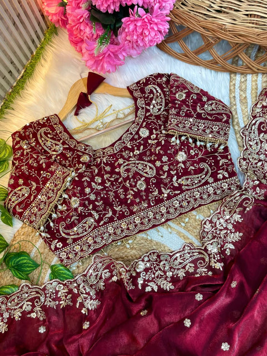 Sari en soie Rangoli douce pour tenue de soirée