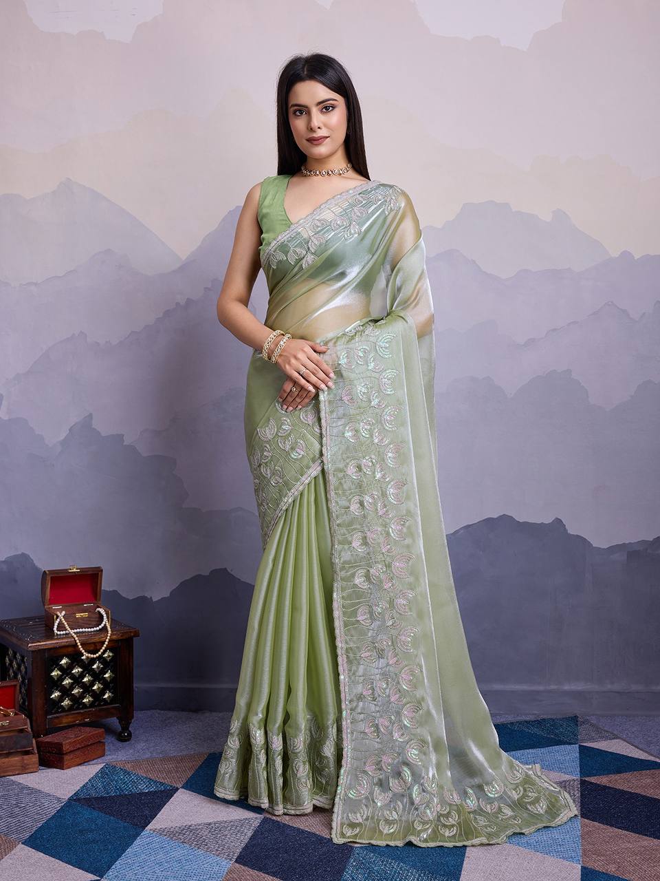 Looking some one for this same colour beautiful Saree