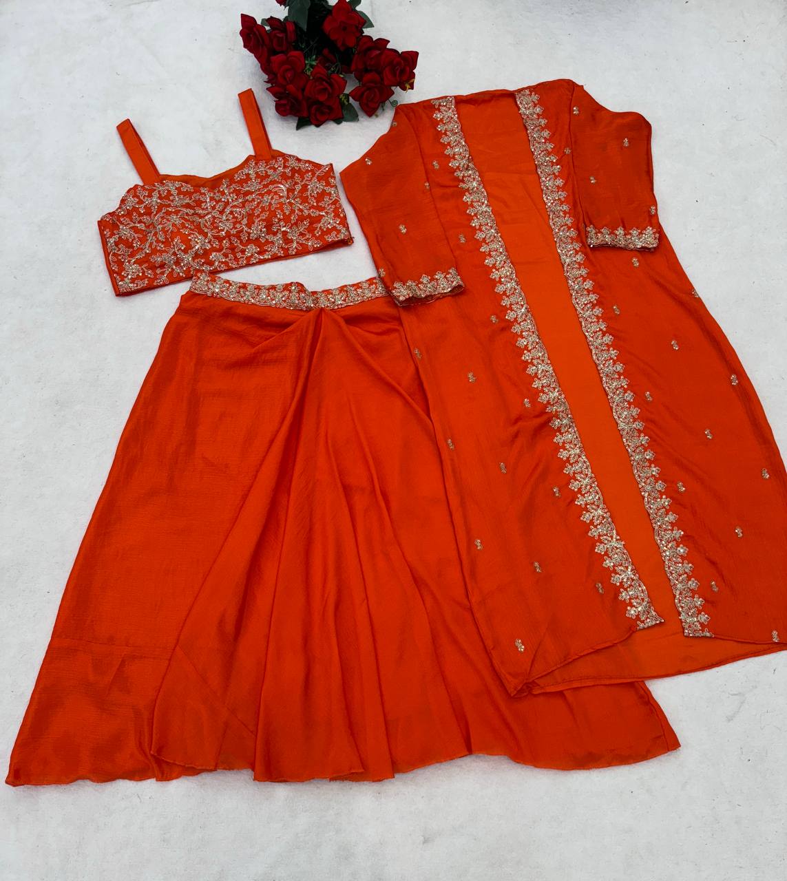 New Super Trending Party Wear Shrug with Sarara