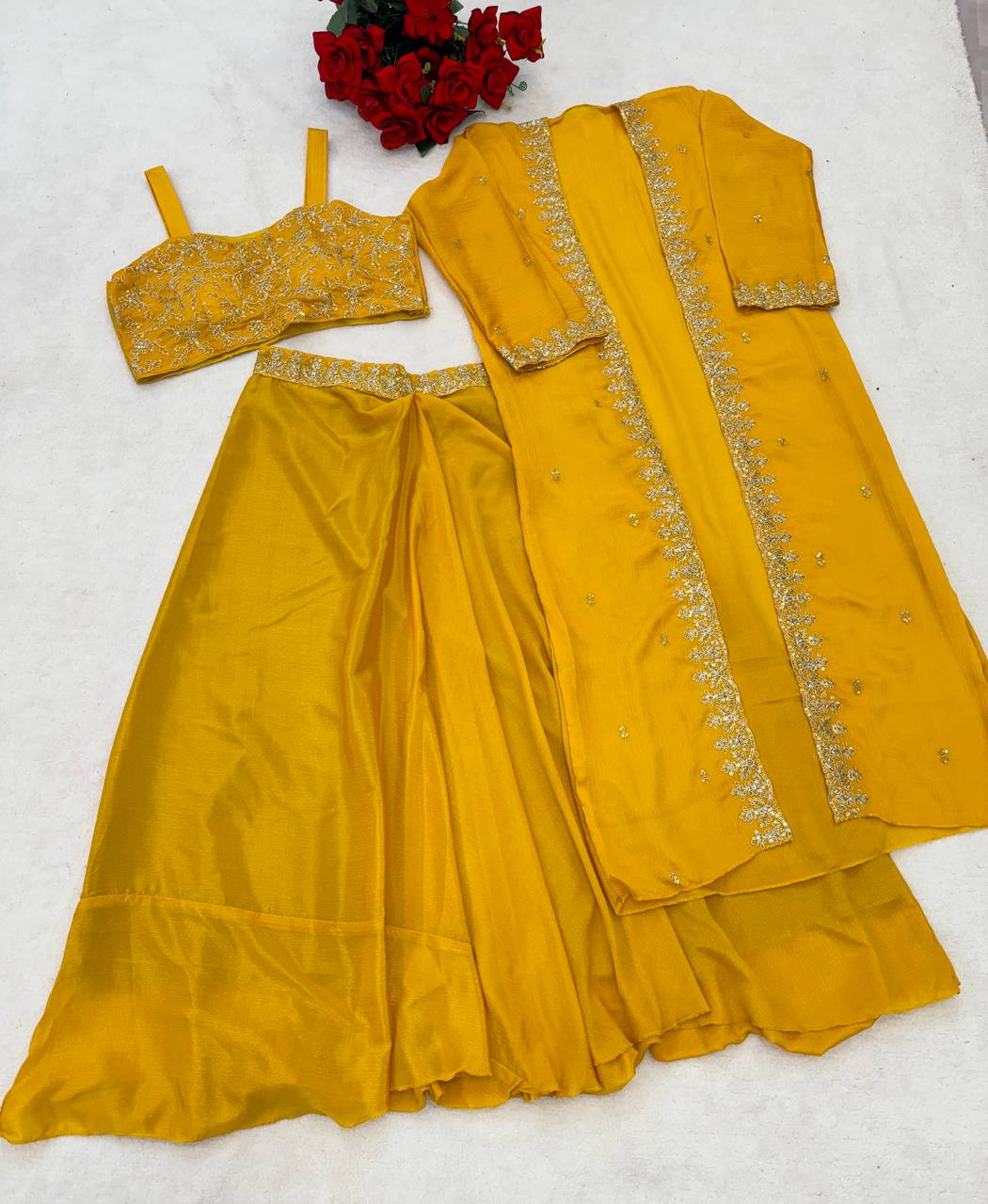 New Super Trending Party Wear Shrug with Sarara