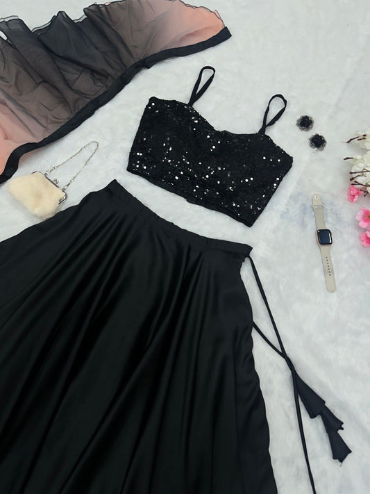 Pure devsena satin silk lehnga