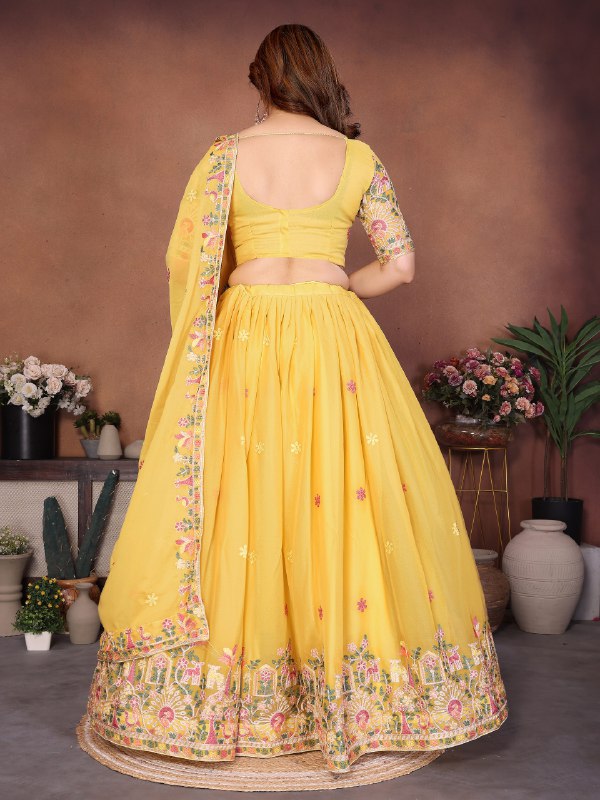 Star Georgette Embroidery Work Lehenga Choli