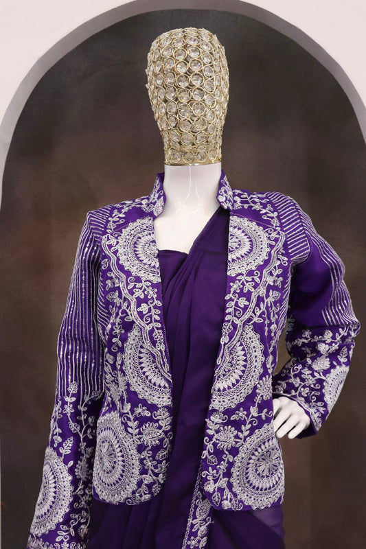 Experience effortless luxury with this premium ready-to-wear saree