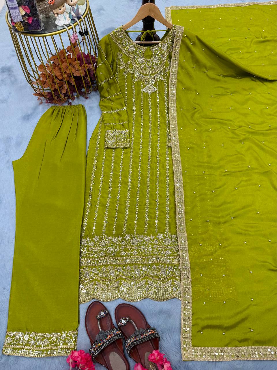 PREMIUM DESIGNER READYMADE TOP PLAZZO & DUPATTA COLLECTIONS