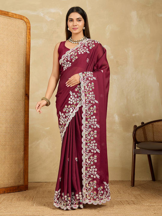 Party Wear Soft Rangoli Silk Saree