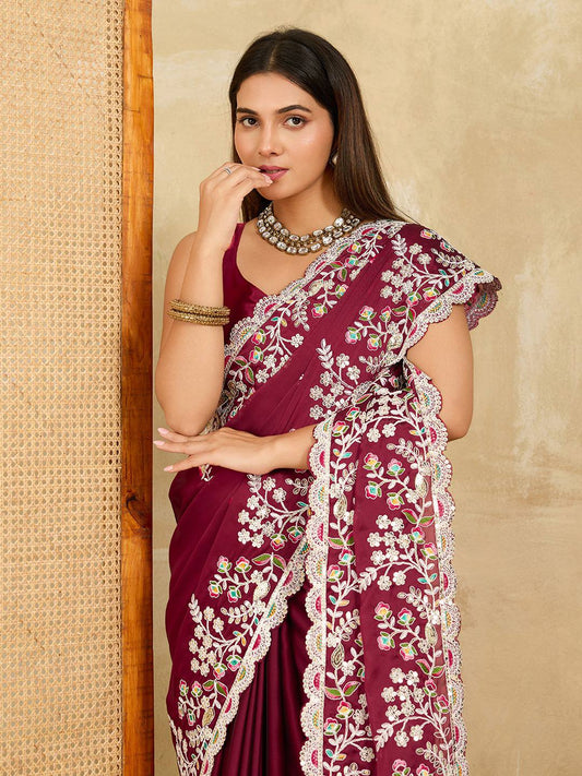 Party Wear Soft Rangoli Silk Saree