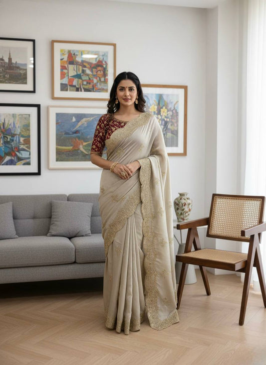 New exclusive designer sequins saree collection