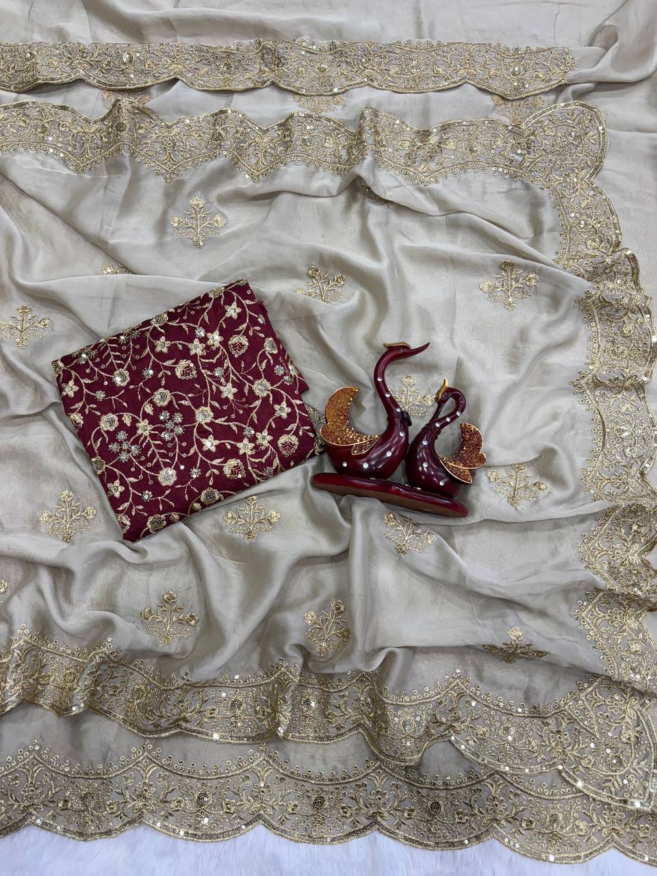 New exclusive designer sequins saree collection