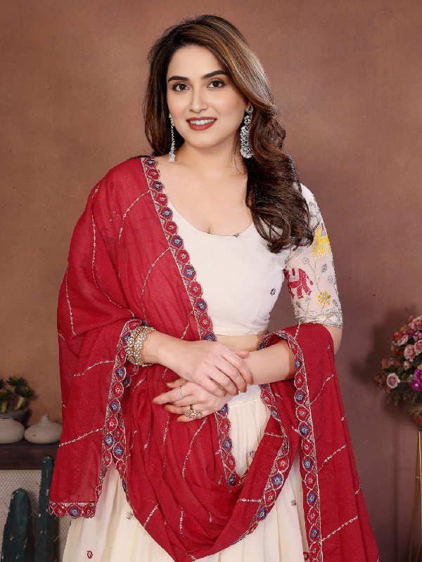 Star Georgette Hammer Cop Lahenga Choli