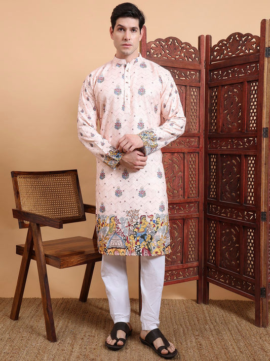Carnival Special Cotton Digital Crochet Men's Kurta