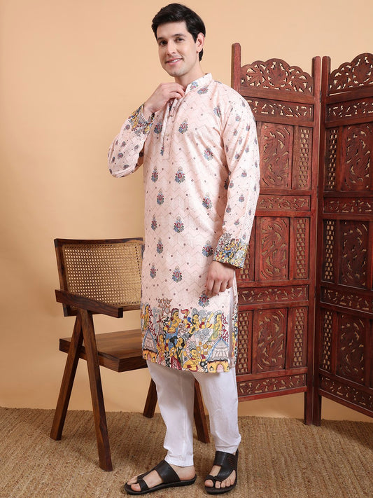 Carnival Special Cotton Digital Crochet Men's Kurta