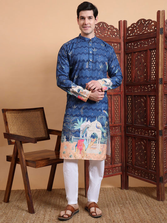 Carnival Special Cotton Digital Crochet Men's Kurta