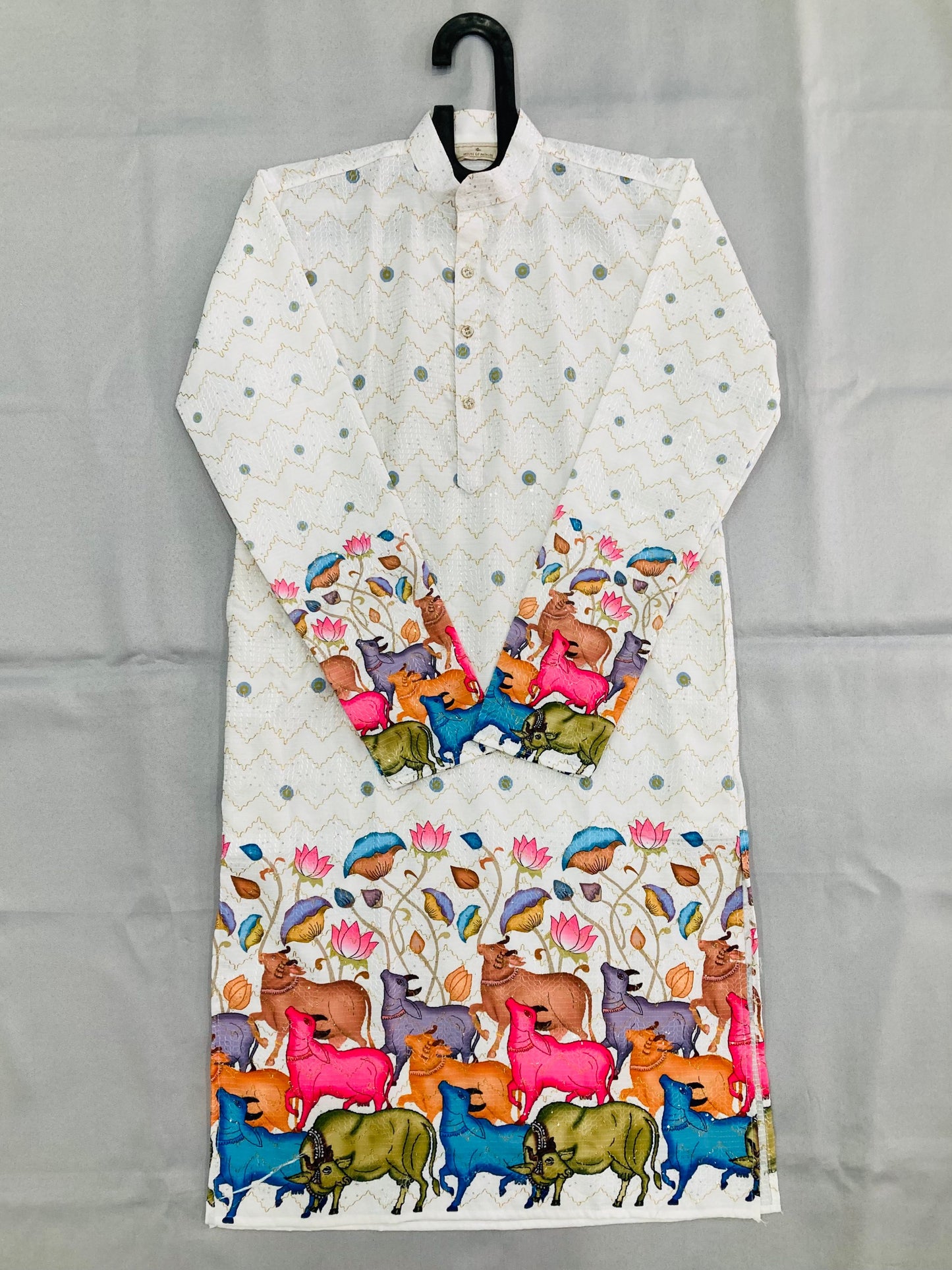 Carnival Special Cotton Digital Crochet Men's Kurta