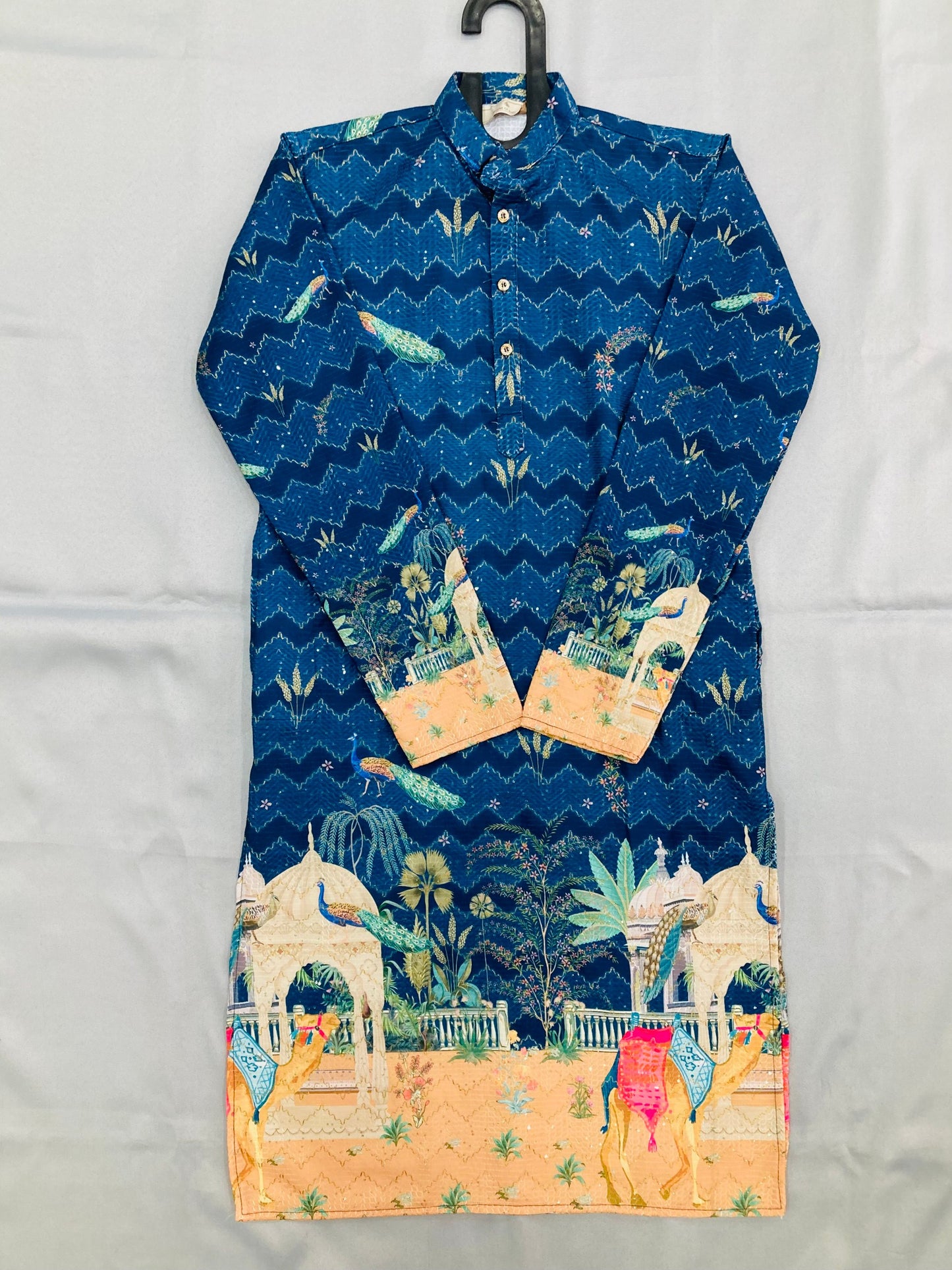 Carnival Special Cotton Digital Crochet Men's Kurta