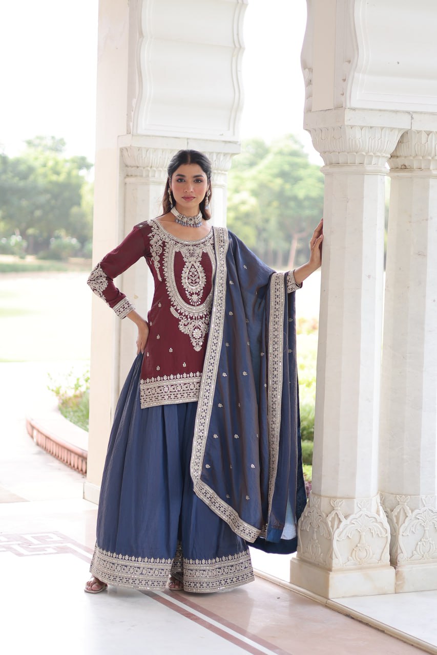 PREMIUM DESIGNER READYMADE TOP SHARARA DUPATTA COLLECTIONS