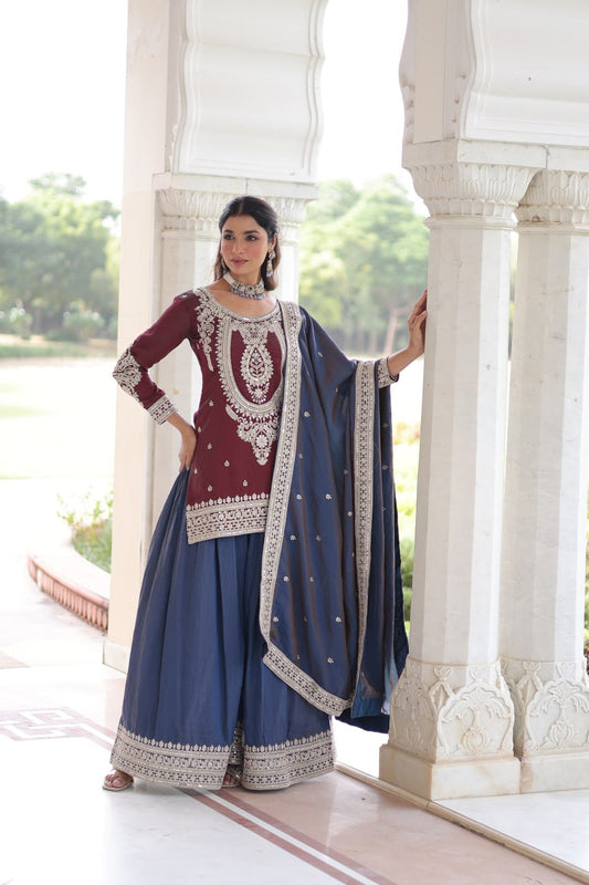 PREMIUM DESIGNER READYMADE TOP SHARARA DUPATTA COLLECTIONS