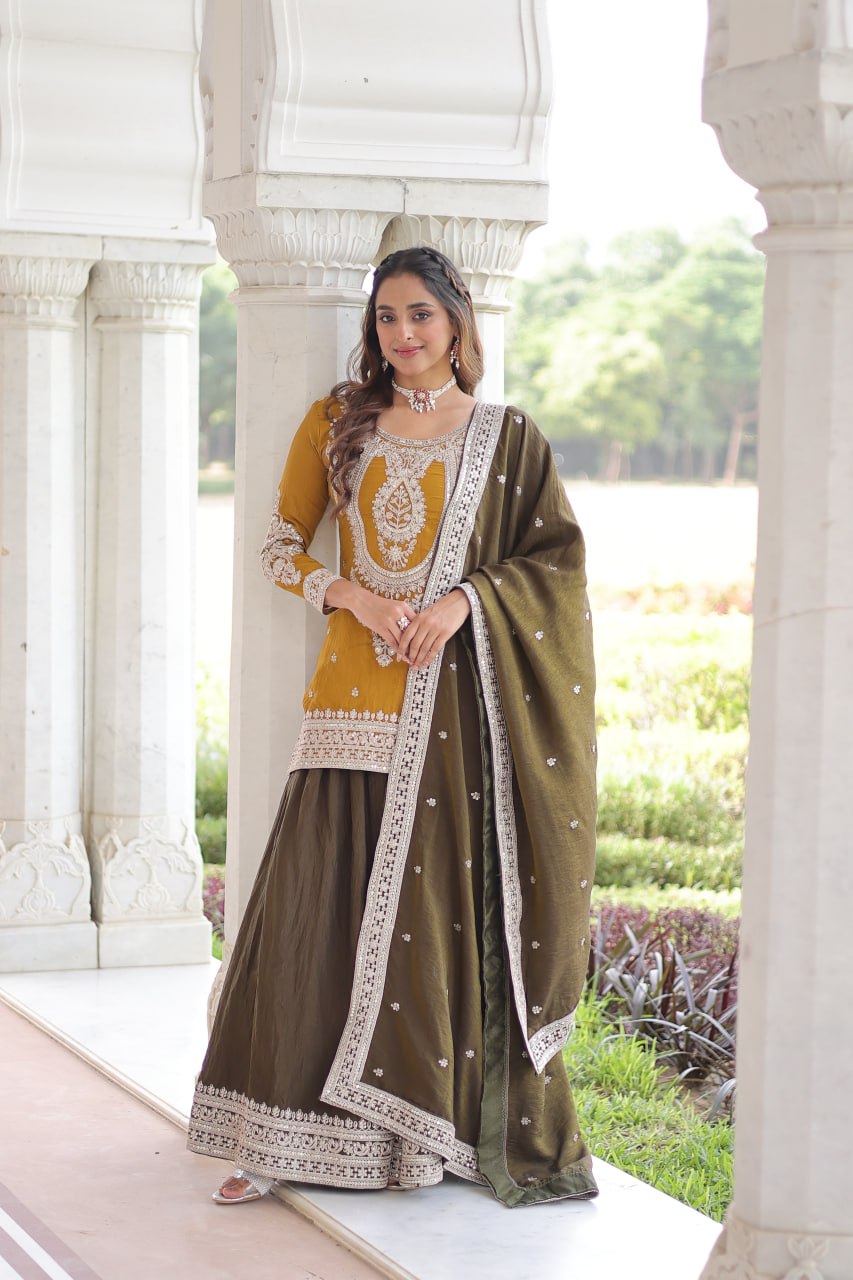 PREMIUM DESIGNER READYMADE TOP SHARARA DUPATTA COLLECTIONS