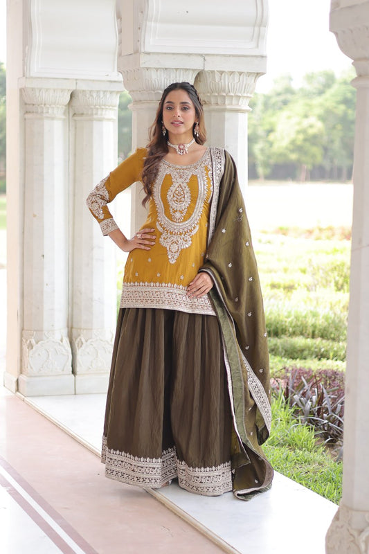 PREMIUM DESIGNER READYMADE TOP SHARARA DUPATTA COLLECTIONS