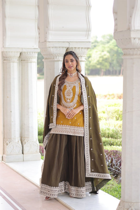PREMIUM DESIGNER READYMADE TOP SHARARA DUPATTA COLLECTIONS