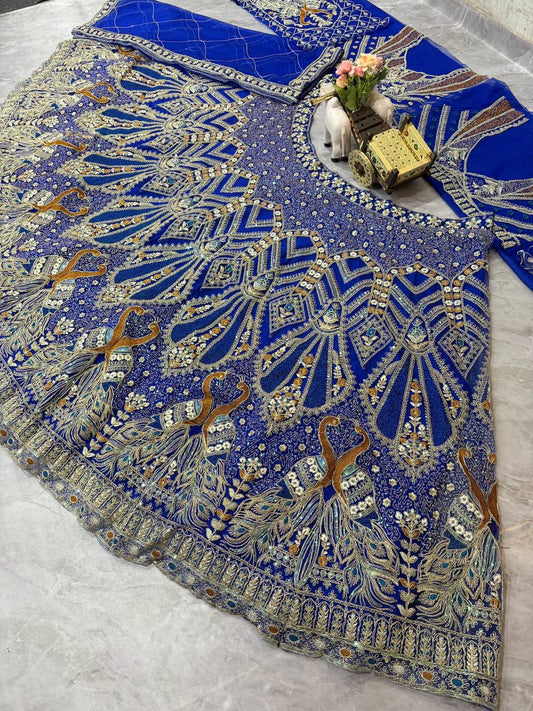 Feiern Sie den Charme der indischen Kultur mit diesem wunderschönen Lehenga-Set