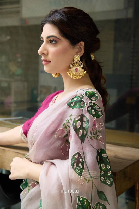 Sari en soie Rangoli douce pour tenue de soirée