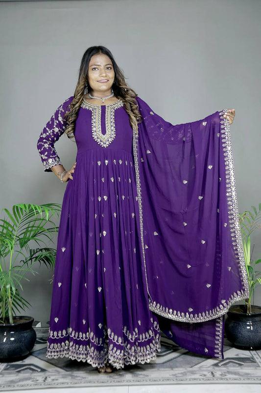 3 PIECE GOWN WITH BEAUTIFUL DUPATTA AND BOTTOM