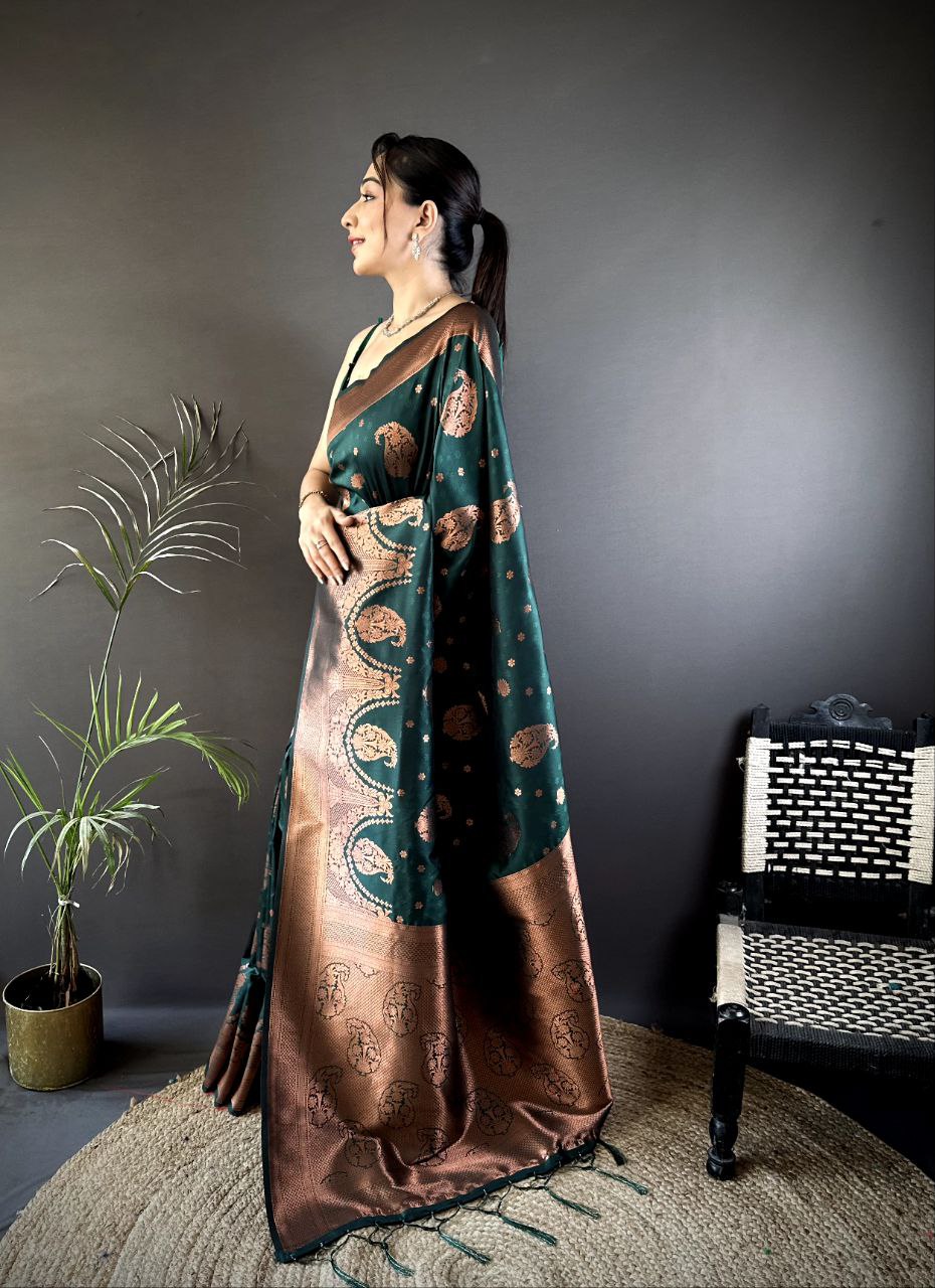 Partykleidung aus weichem Rangoli-Seidensari