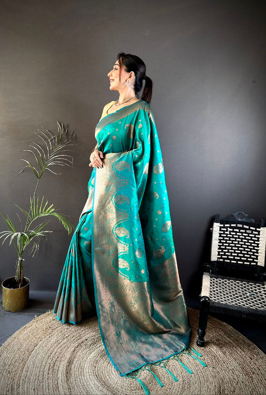 Sari en soie Rangoli douce pour tenue de soirée