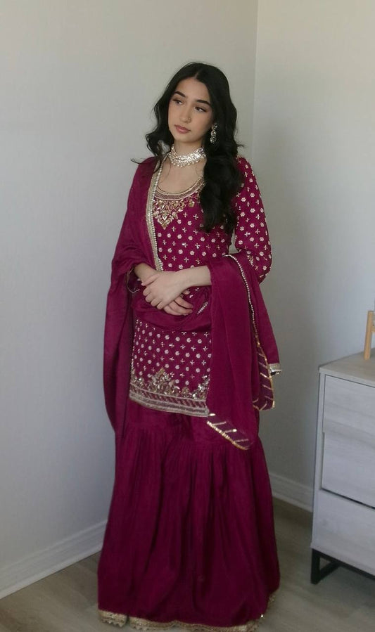 VÊTEMENTS DE COURSE TENDANCE HAUT EN FAUSSE GEORGETTE BRODERIE EN FIL DE COTON