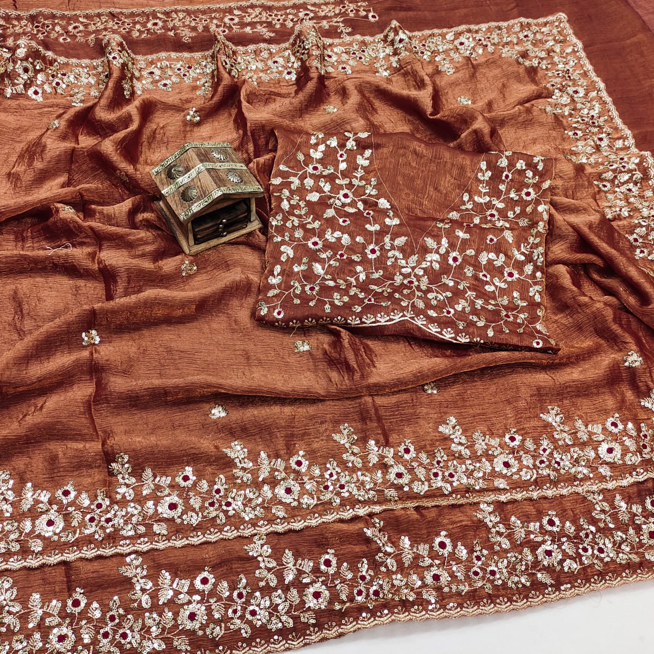 Pure Fandy Chiffon sarees with amazing